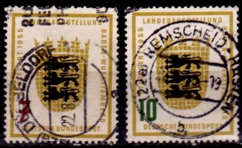 GERMANY 1955, 15 June. BADEN-WURTTEMBERG, set, UNH, CV +/-R 140.00 view scans