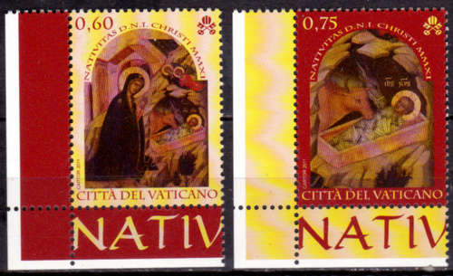 VATICAN CITY 2011, 18 Nov. CHRISTMAS - PAINTINGS, set, MNH, CV +/-R 40.00, view scans