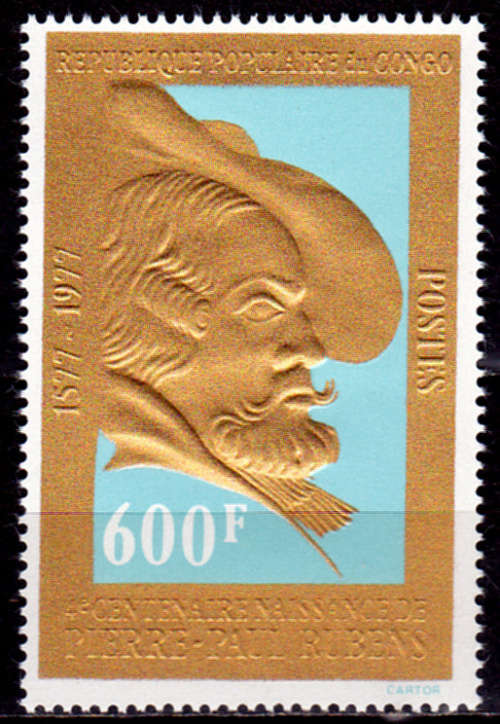 CONGO REP 1977, 20 Sept. 400th ANNIV BIRTH PP RUBENS, single, MH, CV +/-R 178.00 view scans