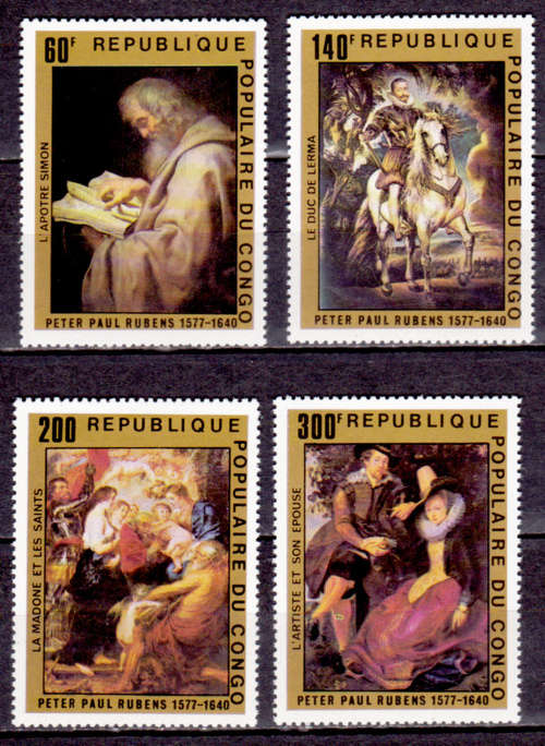 CONGO REP 1978, 7 March. 400th ANNIV BIRTH PP RUBENS, set, MNH, CV +/-R 125.00 view scans