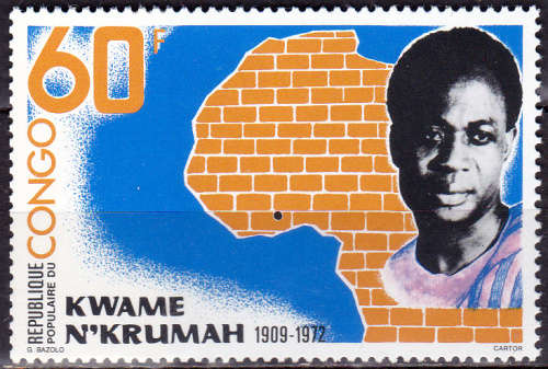 CONGO REP 1978, 23 Sept. KWAME NKRUMAH, single, MNH, CV +/-R 10.00 view scans