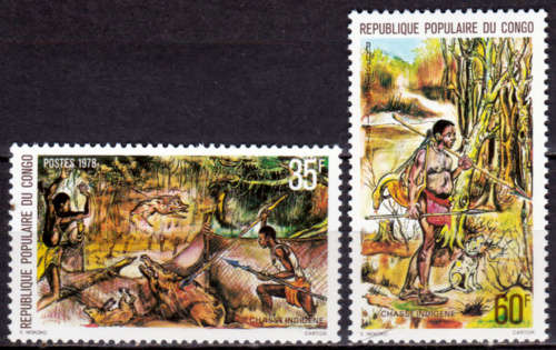 CONGO REP 1978, 5 Oct. INDIGENOUS HUNTERS, set, MH, CV +/-R 90.00 view scans
