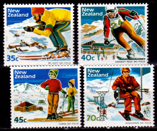 NEW ZEALAND 1984, 6 June. SKI-SLOPE SCENERY, set, MNH, CV +/-R 50.00 view scans