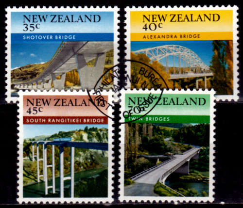 NEW ZEALAND 1985, 12 June. BRIDGES OF NEW ZEALAND, set, CTO, CV +/-R ?? view scans