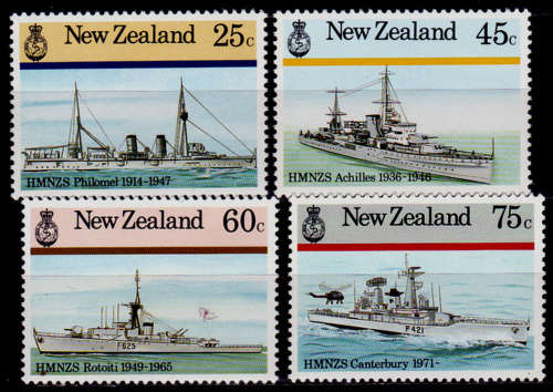 NEW ZEALAND 1985, 6 Nov. NEW ZEALAND NAVAL HISTORY, set, MNH, CV +/-R 50.00 view scans