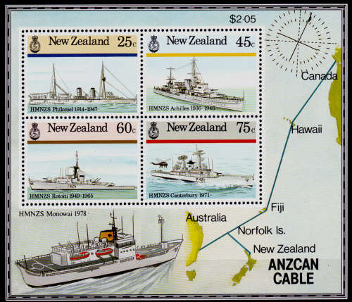 NEW ZEALAND 1985, 6 Nov. NEW ZEALAND NAVAL HISTORY, m/s, MNH, CV +/-R 75.00 view scans
