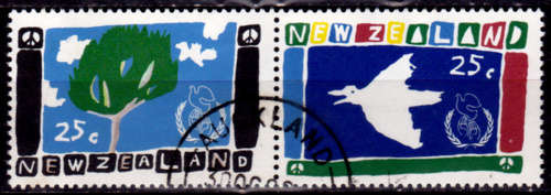 NEW ZEALAND 1986, 5 March. INTERNATIONAL PEACE YEAR, set, UH, CV +/-R 20.00 view scans