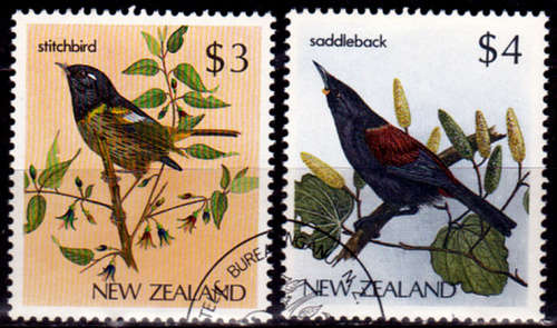 NEW ZEALAND 1986, 23 April. NATIVE BIRDS, set, CTO, CV +/-R ?? view scans