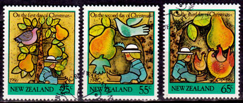 NEW ZEALAND 1986, 17 Sept. CHRISTMAS, set, CTO, CV +/-R ?? view scans