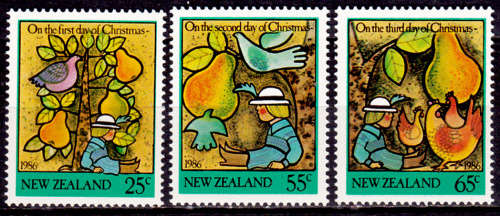NEW ZEALAND 1986, 17 Sept. CHRISTMAS, set, MNH, CV +/-R 40.00 view scans
