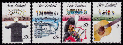 NEW ZEALAND 1986, 5 Nov. MUSIC IN NEW ZEALAND, set, MNH, CV +/-R 80.00 view scans
