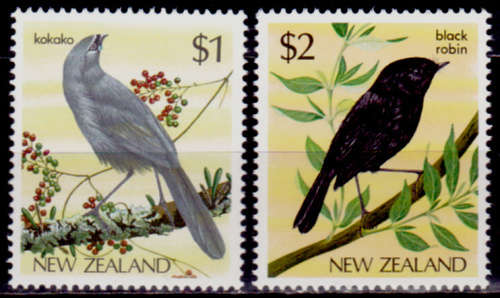 NEW ZEALAND 1985, 24 April. NATIVE BIRDS, set, MNH, CV +/-R 55.00 view scans