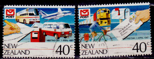 NEW ZEALAND 1987, 1 April. NEW ZEALAND POST LTD, set, UH, CV +/-R 20.00 view scans