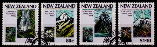 NEW ZEALAND 1987, 17 June. 100th ANNIV PARKS MOVEMENT, set, CTO, CV +/-R ?? view scans