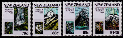 NEW ZEALAND 1987, 17 June. 100th ANNIV PARKS MOVEMENT, set, MNH, CV +/-R 90.00 view scans