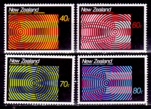 NEW ZEALAND 1988, 13 Jan. 100th ANNIV ELECTRICITY, set, MNH, CV +/-R 60.00 view scans