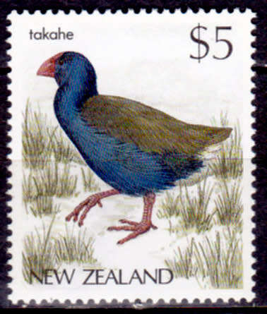 NEW ZEALAND 1988, 20 April. NATIVE BIRDS, single, MNH, CV +/-R 110.00 view scans