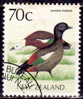 NEW ZEALAND 1988, 7 June. NATIVE BIRDS, single, CTO, CV +/-R ?? view scans