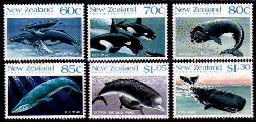 NEW ZEALAND 1988, 2 NOV. WHALES, set, MNH, CV +/-R 140.00 view scans