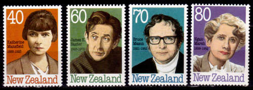 NEW ZEALAND 1989, 1 March. NEW ZEALAND AUTHORS, set, MNH, CV +/-R 50.00 view scans