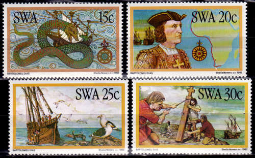 SWA 1982, 28 May. DISCOVERERS OF SWA, set, MNH, CV R 10.00 view scans