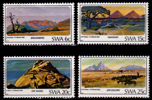 SWA 1982, 3 Aug. MOUNTAINS of SWA, set, MNH, CV R 10.00 view scans