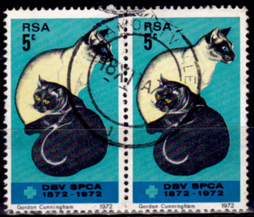 RSA 1972, 19 Sept. CENTENARY S.P.C.A., single pair, UNH, CV R 4.00 view scans