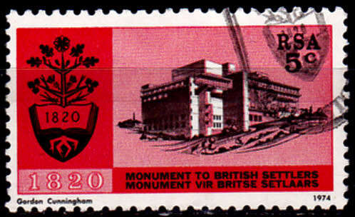RSA 1974, 13 July. INAUG BRITISH SETTLERS` MONUMENT, single, UNH, CV R 2.00 view scans