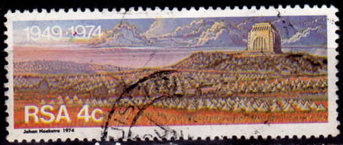 RSA 1974, 6 Dec. 25th ANNIV VOORTREKKER MONUMENT, single, UNH, CV R 2.00 view scans