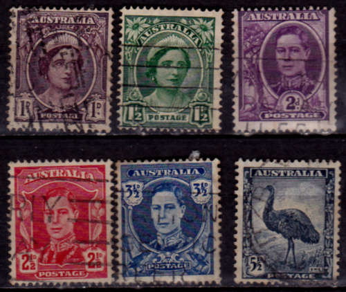 AUSTRALIA 1942 - 1944. DEFINITIVE, set, UH, CV+/- R 30.00 view scans