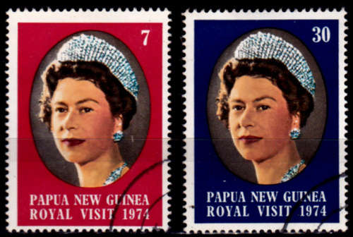 PAPUA NEW GUINEA 1974, 22 Feb. ROYAL VISIT QEII, set, UH, CV +/-R 20.00 view scans
