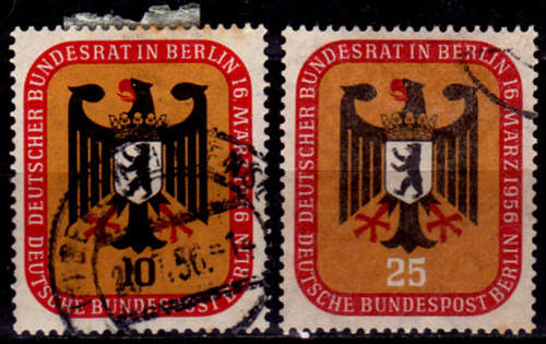 GERMANY BERLIN 1956, 16 March. FEDERAL COUNCIL, set, UH, CV +/-R 120.00 view scans