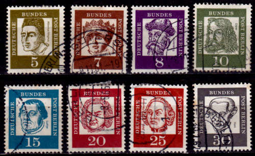 GERMANY BERLIN 1961 - 1962. FAMOUS GERMANS, set, UH, CV +/-R 60.00 view scans
