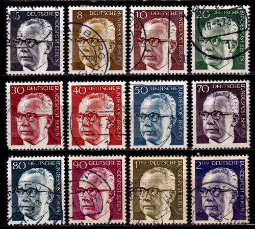 GERMANY BERLIN 1970, 23 July. FEDERAL PRES G HEINEMANN, set, UH, CV +/-R 150.00 view scans