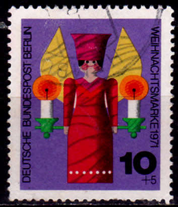 GERMANY BERLIN 1971, 11 Nov. CHRISTMAS STAMPS, single, UH, CV +/-R 5.00 view scans