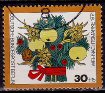 GERMANY BERLIN 1974, 29 Oct. CHRISTMAS STAMPS, single, UNH, CV +/-R 15.00 view scans