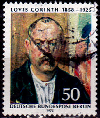 GERMANY BERLIN 1975, 15 July. 50th ANNIV DEATH L CORINTH, single, UH, CV +/-R 10.00 view scans