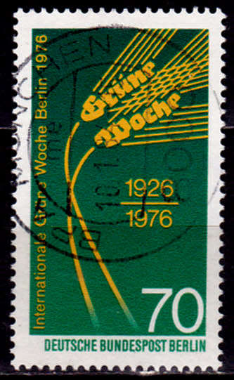 GERMANY BERLIN 1976, 5 Jan. AGRICULTURAL SHOW, single, UNH, CV +/-R 20.00 view scans