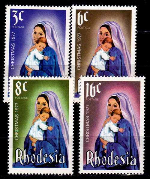 RHODESIA 1977, 17 Nov. CHRISTMAS 1977, set, MNH, CV R 10.00, view scans