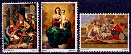 ENGLAND 1967, 18 Oct. CHRISTMAS STAMPS, set, MNH, CV +/-R 15.00 view scans