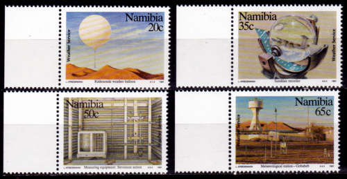 NAMIBIA 1991, 1 Feb. CENTENARY WEATHER SERVICE, set, MNH, CV R 10.50 view scans
