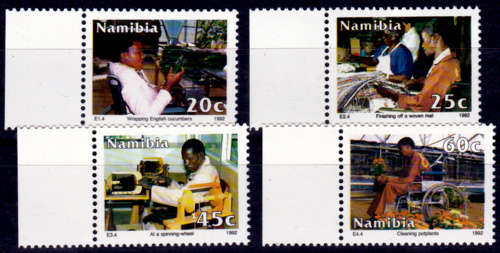 NAMIBIA 1992, 10 Oct. INTEGRATION OF THE DISABLED, set, MNH, CV R 10.50, view scans