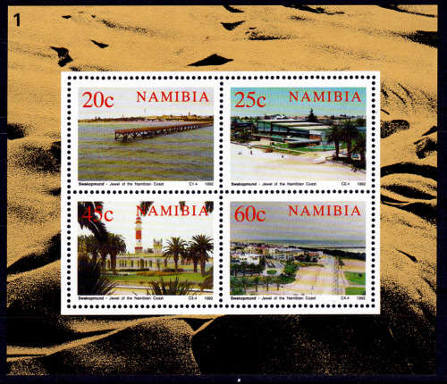 NAMIBIA 1992, 2 July. SWAKOPMUND, minisheet no 1, MNH, CV R 13.00 view scans