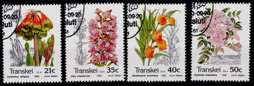 TRANSKEI 1990, 20 Sept, IINDIGENOUS FLORA, set, CTO, CV R ??, view scans