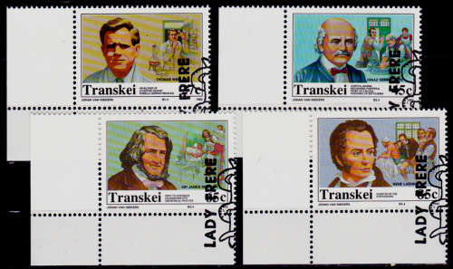 TRANSKEI 1992, 1 April. HEROES OF MEDICINE, set, CTO, CV R ??, view scans
