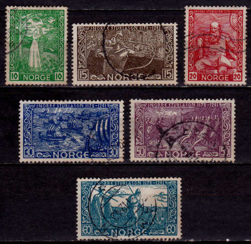 NORWAY 1941, 23 Sept. 700th ANNIV DEATH SNORRE STURLASON, set, UH, CV +/-R 80.00 view scans