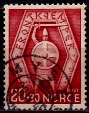 NORWAY 1943, 2 Aug. FRONTLINE SOLDIERS, single, UH, CV +/-R 100.00 view scans