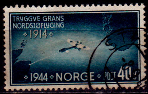 NORWAY 1944, 30 July. 30th ANNIV TRYGGVE GRAN`S FLIGHT, single, UH, CV +/-R 60.00 view scans