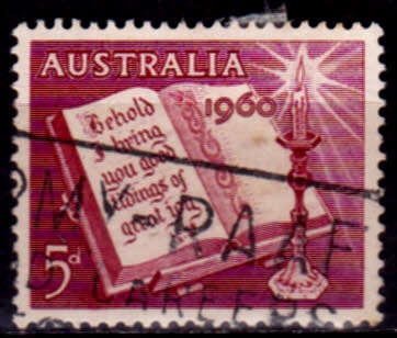 AUSTRALIA 1960, 9 Nov. CHRISTMAS, single, UH, CV +/-R 5.00, view scan.