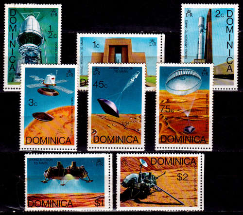 DOMINICA 1976, 20 Sept. VIKING SPACE MISSION, set, MNH, CV +/-R 60.00 view scans